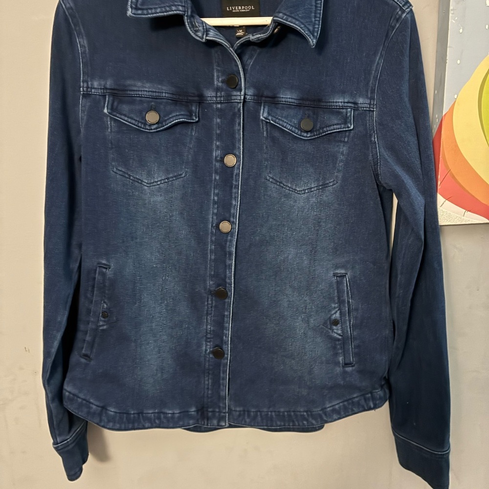 Liverpool Jeans Company Dark Blue Denim Jacket. Clean, no holes and smoke free